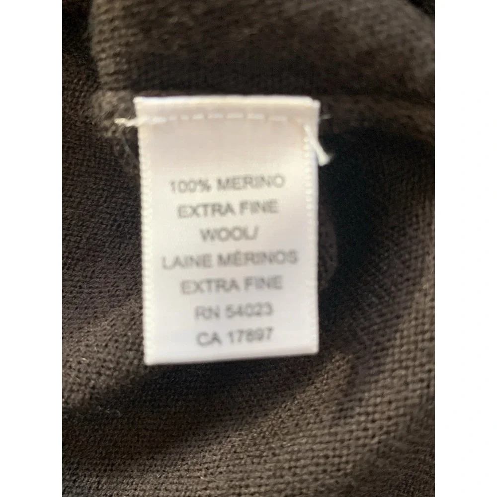 Banana Republic Mens V‎ Neck Sweater Brown Extra Fine Italian Merino Wool Size S